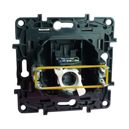 Gniazdo komputerowe pojedyncze RJ45 5e UTP czarne Niloe Step 863559