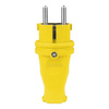 Wtyczka gumowa prosta 16A 230V żółta Schuko 3101-301-0700