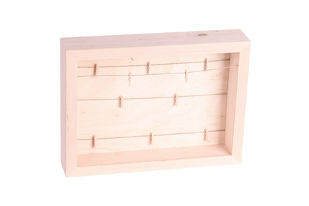 Drewniana ramka 3D + klamerki, format A4, głębokość 4 cm R3DSO4A4 KLA