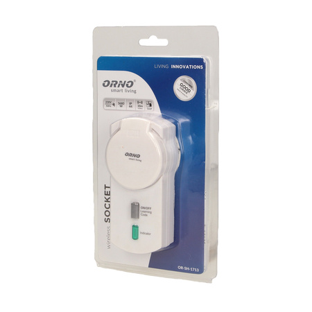 Gniazdo sieciowe zewnętrzne sterowane bezprzewodowo. IP44. ORNO Smart Living OR-SH-1713