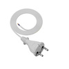 Przewód przyłączeniowy 1,5m z wtyczką prostą TYP E 230V 16A 2×1 mm² H05VV-F PP-21 biały W-98335