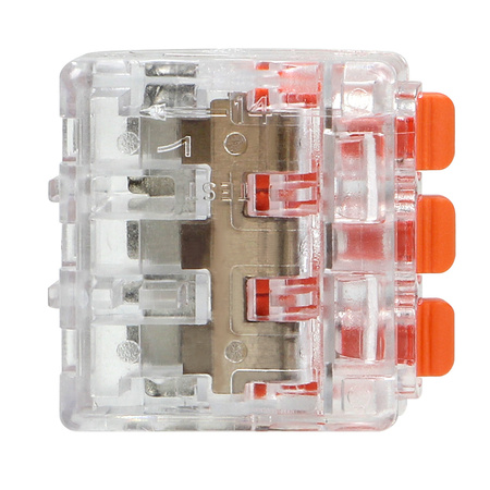 Złączka instalacyjna zaciskowa 3-przewodowa na dowolny przewód 0.2-4mm2 IEC 450V/32A 10 szt. OR-SZ-8005/3/10