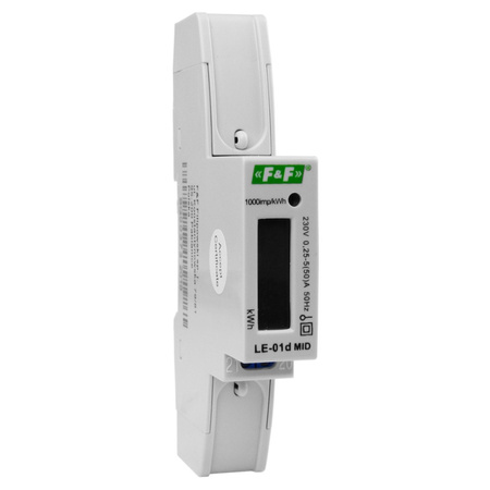 1 fazowy 5(50)A licznik wskaźnik zużycia energii jednofazowy LE-01d MID F&F LE-01D