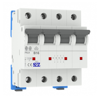 Wyłącznik nadprądowy B16A 4P (3P+N) 10kA SEZ 0099709