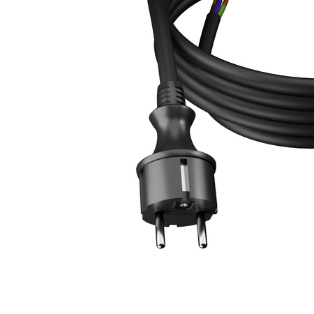 Przewód przyłączeniowy 3m z wtyczką prostą 250V 16A 3x2,5 mm² IP44 H05VV-F PP-40H czarny W-98393
