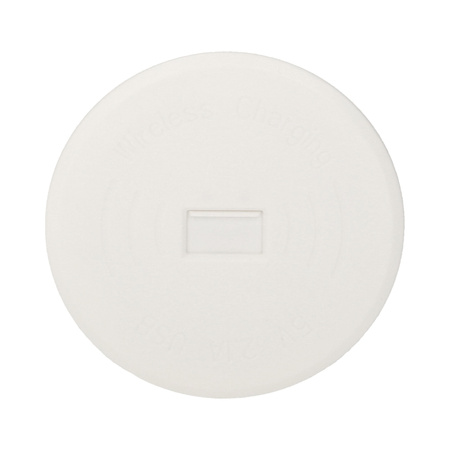 Bezprzewodowa ładowarka indukcyjna z dodatkowym portem USB. biała OR-AE-1367/W