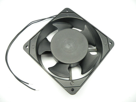 Wentylator przemysłowy BESTFAN 120x120x38 mm 230V IP44 łożysko kulkowe wentylator do obudowy szafy DIN chłodzący aluminiowy XD12038A2HBL