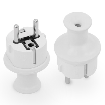 Wtyczka rozbieralna Uni-Schuko 230V 16A biała W-10116