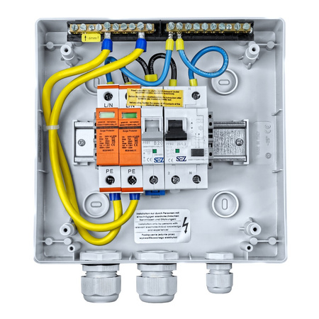 Rozdzielnica PV Fotowoltaiczna Solarna AC 1F B20 25A 300mA T1 T2 Doktorvolt DV-9498-FOT-265-AC