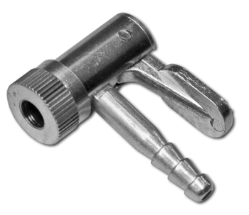 Końcówka kątowa do pompowania kół 8mm mosiądz chromowany P/KT8