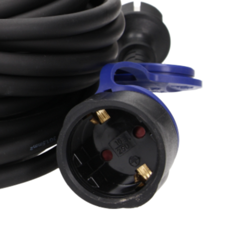 Przedłużacz warsztatowy bryzgoszczelny kabel olejoodporny 230VAC/16A 30m Schuko OR-AE-13169(GS)/30M