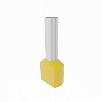 10szt. 2x6/14mm Końcówka tulejkowa izolowana podw. żółta TE6014 Elpromet C.22.06014