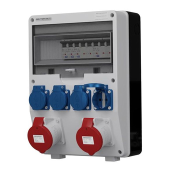 Rozdzielnica budowlana TD-S 2x32A 4x230V Schuko Doktorvolt DV-2183-D