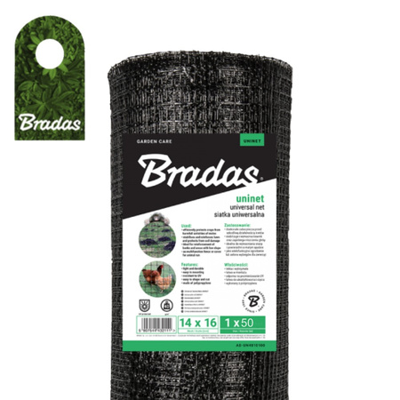 Siatka uniwersalna UNINET 40g/m2 oczko 14x16mm 50 x 1 m Bradas AS-UN4010050