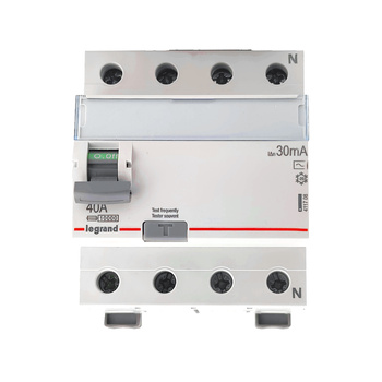 Wyłącznik różnicowoprądowy 4P 40A 0.03A typ AC Legrand 41 411708