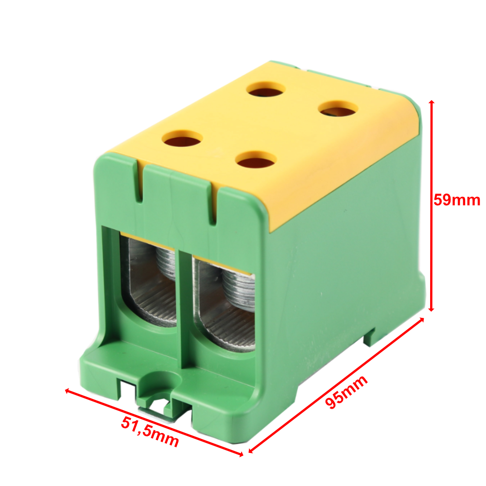 Hauptleitungsklemme Anschlussklemme ETB 150/1x2 Al/Cu Universalklemme elektroinstallation 4 Löcher  Elektro Becov