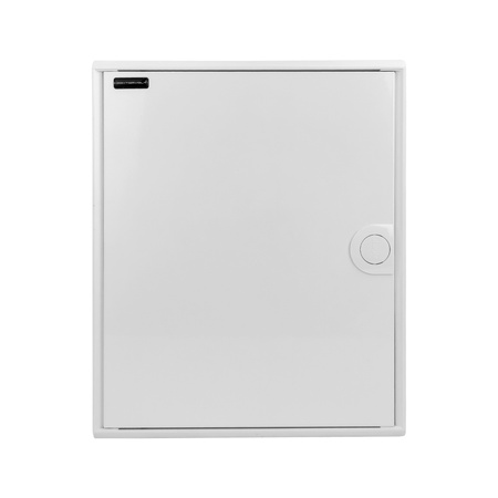 Rozdzielnica modułowa natynkowa 2x12 zabezpieczona 8xMCB 1xRCCB VDE ogranicznik przepięć Saltek okablowana skrzynka elektryczna Hager 370x305x96,5mm zaciski rozgałęźne L1, L2, L3, N, PE Doktorvolt DV-6302-NT