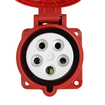 Gniazdo tablicowe proste CEE 400V 32A/5P 75x75 mm VDE TP Electric 3107-322-1675
