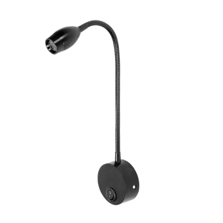 Lampa ścienna NANRAN LED 2 5W 150lm 3000K włącznik czarna LW-1/B