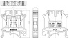 Złączka szynowa przelotowa pomarańczowa śrubowa 6mm2 1P VDE UL PC6-01P-15-00A(H)