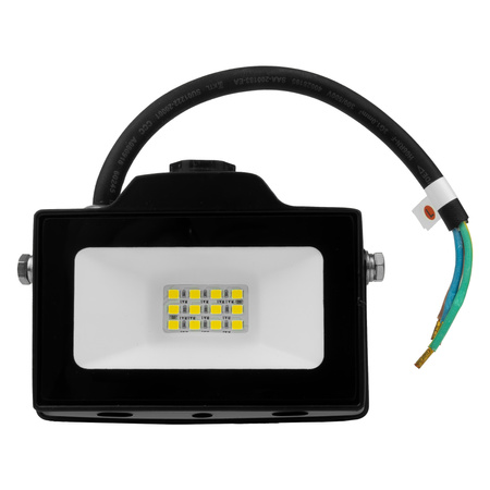 Naświetlacz LED 10W z czujnikiem ruchu GTV czarny IP65 oświetlenie zewnętrzne 1000lm GT-GCR10W-64