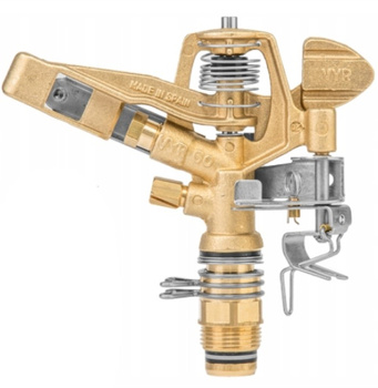 Mosiężny zraszacz pulsacyjny obrotowy regulowany sektorowy 360° GZ3/4" 35m GKV604424SGZ