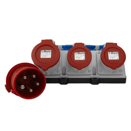 Rozdzielnica budowlana TR-S/FI 32A 2x16A 4x230V SKH Schuko Doktorvolt DV-7266-D