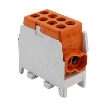 Blok rozdzielczy zacisk odgałęźny HLAK 25-1/2/25 M2 brązowy mostek 1P 1,5-25 mm2 Pollmann 208 2080191