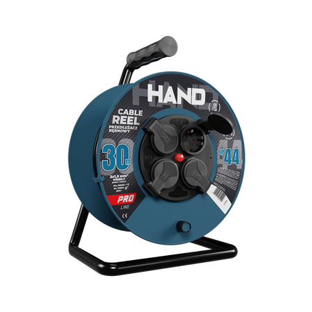 Przedłużacz bębnowy HAND PRO 30m 4x Gniazda 230V IP44 H05RN-F 3x1,5 mm² W-96306