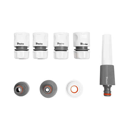 BRADAS Wózek WHITE LINE na wąż 1/2" 60m z zestawem armatury TITAN REEL WL-W5000