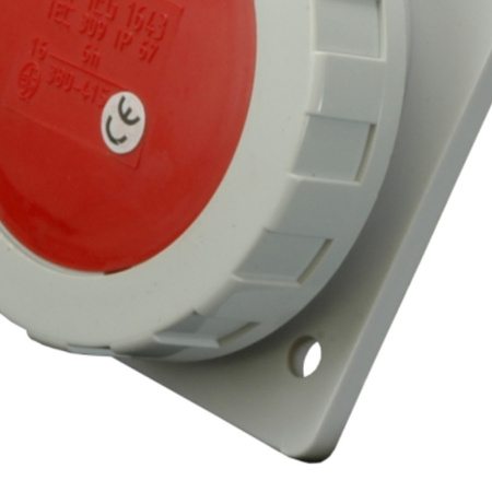 Gniazdo tablicowe skośne CEE 32A/5P 400V IP67 IEG 3253
