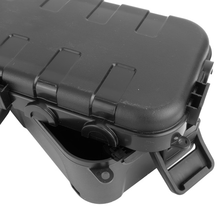 Skrzynka hermetyczna na kable wodoodporna duża 29x13,2x10cm zewnętrzna puszka elektryczna na przedłużacz 6 przepustów ogrodowa organizer czarna kempingowa do lampek świątecznych choinkowych DV-6654 Doktorvolt