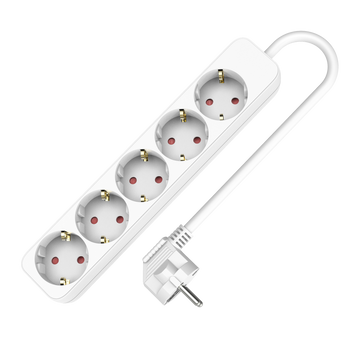 Przedłużacz 5 gniazd Schuko 5m 250V 16A W-102108