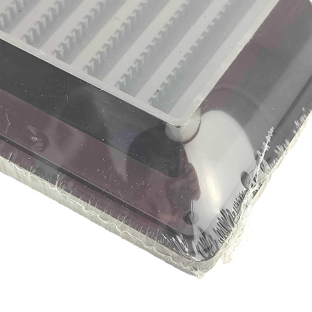 Kratka wentylacyjna skośna z siatką brąz AirRoxy 02-337