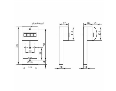 1 fazowa z szybką Tablica licznikowa TLR-1F Elektro-Plast E-P 10.2A