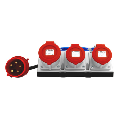 Rozdzielnica budowlana 2x16A 32A CEE 4x230V erbetka z uchwytem i kablem z wtyczka 32A CEE Doktorvolt DV-1437-F