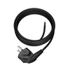 Przewód przyłączeniowy 5m z wtyczką kątową Uni-Schuko 250V 16A 3x0,75 mm² OMY PP-50 czarny W-97162