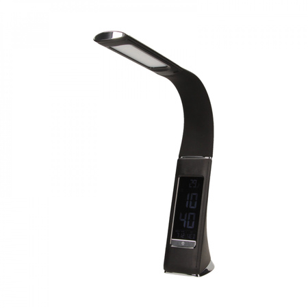 DOLOMIT LED 5W. lampka biurkowa z budzikiem. 300lm. 4000K. czarna OR-LB-1533/B