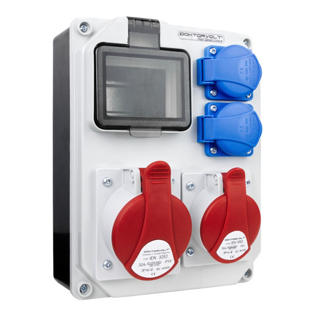 Rozdzielnica budowlana HL 32A 16A 2x230V Schuko Doktorvolt DV-5347-D
