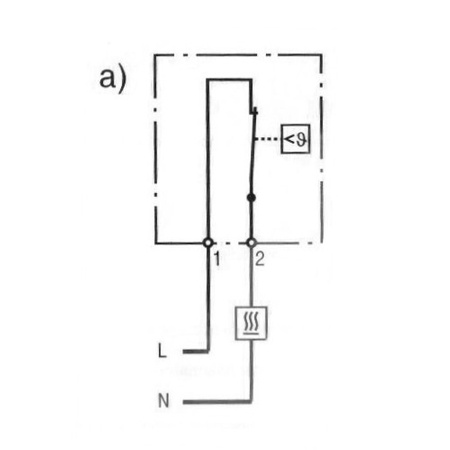 Termostat Mechaniczny regulator temperatury na szynę TH35 XBS 8017