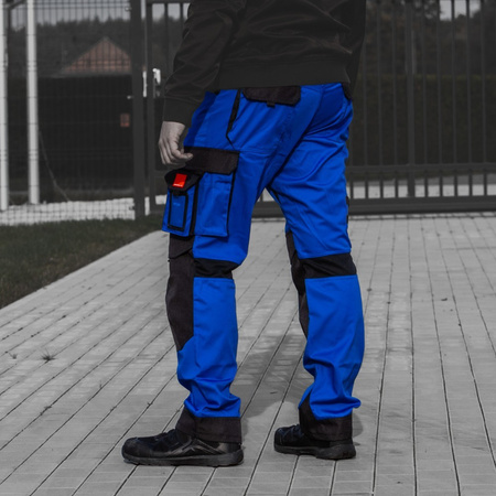 Spodnie robocze 245 g/m2 R50 WZMOCNIONE NIEBIESKO-CZARNE Doktorvolt DV-2100-SD-B550-50