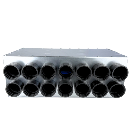Skrzynka rozdzielcza rozdzielacz rurowy wentylacyjny fi 160 14x75 mm E-KRT-14x75/160-OC
