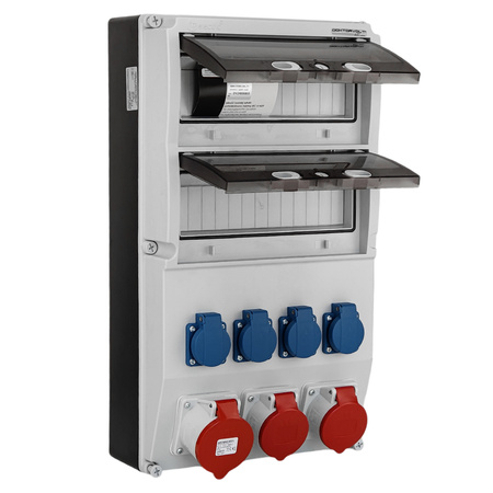 Rozdzielnica budowlana eXT 32A 2x16A 4x230V Schuko Mennekes Doktorvolt DV-2285-D