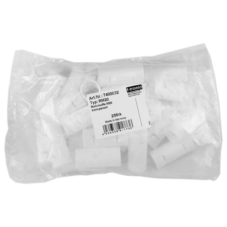 F-tronic Złączka do rur karbowanych M20 przezroczysta 1 sztuka mufa 7400032