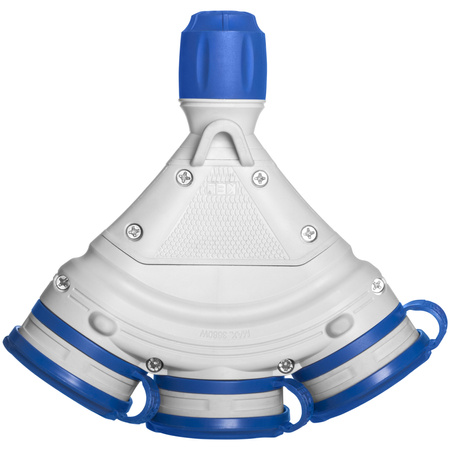 Trójdrożne gniazdo Schuko IP44 3×2P+Z 16A 250V szaro-niebieskie GN-X3/44S W-01165