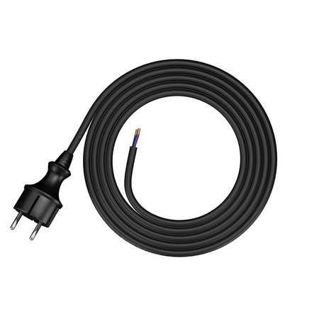 Przewód przyłączeniowy 2m z wtyczką prostą 250V 16A 2x1,5 mm² IP44 H07RN-F PP-40H czarny W-97197