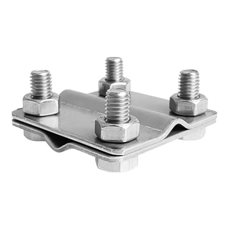 Złącze krzyżowe 4-śrubowe uchwyt odgromowy STAL NIERDZEWNA M8 1.1 NI