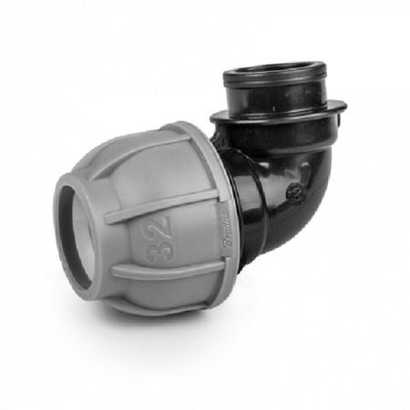 Kolanko do rur PE 25mm 90° z gwintem wewnętrznym 1" PN10 DSRA10K25F1