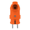 Wtyczka gumowa kątowa 16A 230V pomarańczowa Schuko 8956