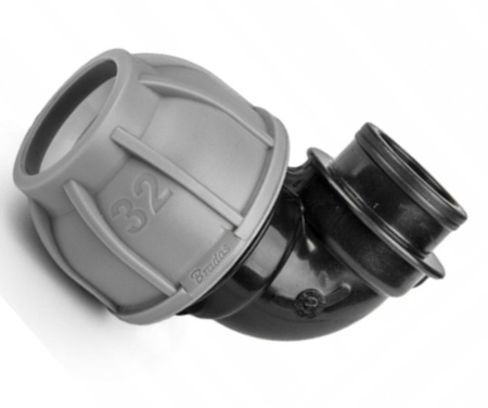 Kolanko do rur PE 32mm 90° z gwintem wewnętrznym 3/4" PN10 DSRA10K32F34
